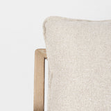 Brayden Light Brown Wood W/ Beige Fabric Seat Accent Chair by Mercana at Eve Furniture