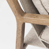 Brayden Light Brown Wood W/ Beige Fabric Seat Accent Chair by Mercana at Eve Furniture