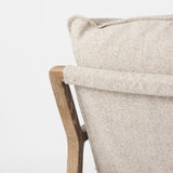 Brayden Light Brown Wood W/ Beige Fabric Seat Accent Chair by Mercana at Eve Furniture