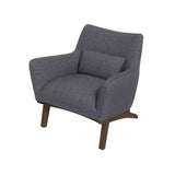 Brayden Mid Century Modern Sea Side Grey Linen Armchair by Ashcroft Furniture at Eve Furniture