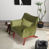 Brayden Olive Green Velvet Lounge Chair