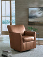 Braydunn Caramel Swivel Glider Accent Chair by Ashley at Eve Furniture
