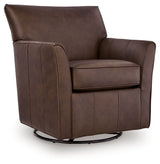 Braydunn Espresso Brown Swivel Glider Accent Chair by Ashley at Eve Furniture