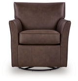 Braydunn Espresso Brown Swivel Glider Accent Chair by Ashley at Eve Furniture