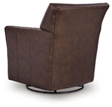 Braydunn Espresso Brown Swivel Glider Accent Chair by Ashley at Eve Furniture