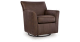 Braydunn Espresso Brown Swivel Glider Accent Chair by Ashley at Eve Furniture