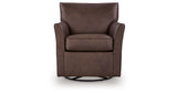 Braydunn Espresso Brown Swivel Glider Accent Chair by Ashley at Eve Furniture