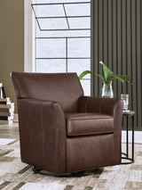 Braydunn Espresso Brown Swivel Glider Accent Chair by Ashley at Eve Furniture