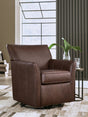 Braydunn Espresso Brown Swivel Glider Accent Chair by Ashley at Eve Furniture