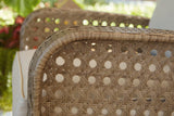 Braylee Driftwood Outdoor Loveseat with Table by Ashley at Eve Furniture