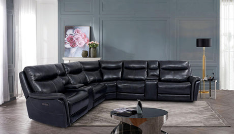 Braylee Dark Navy Power Reclining Sectional by Furniture of America at Eve Furniture
