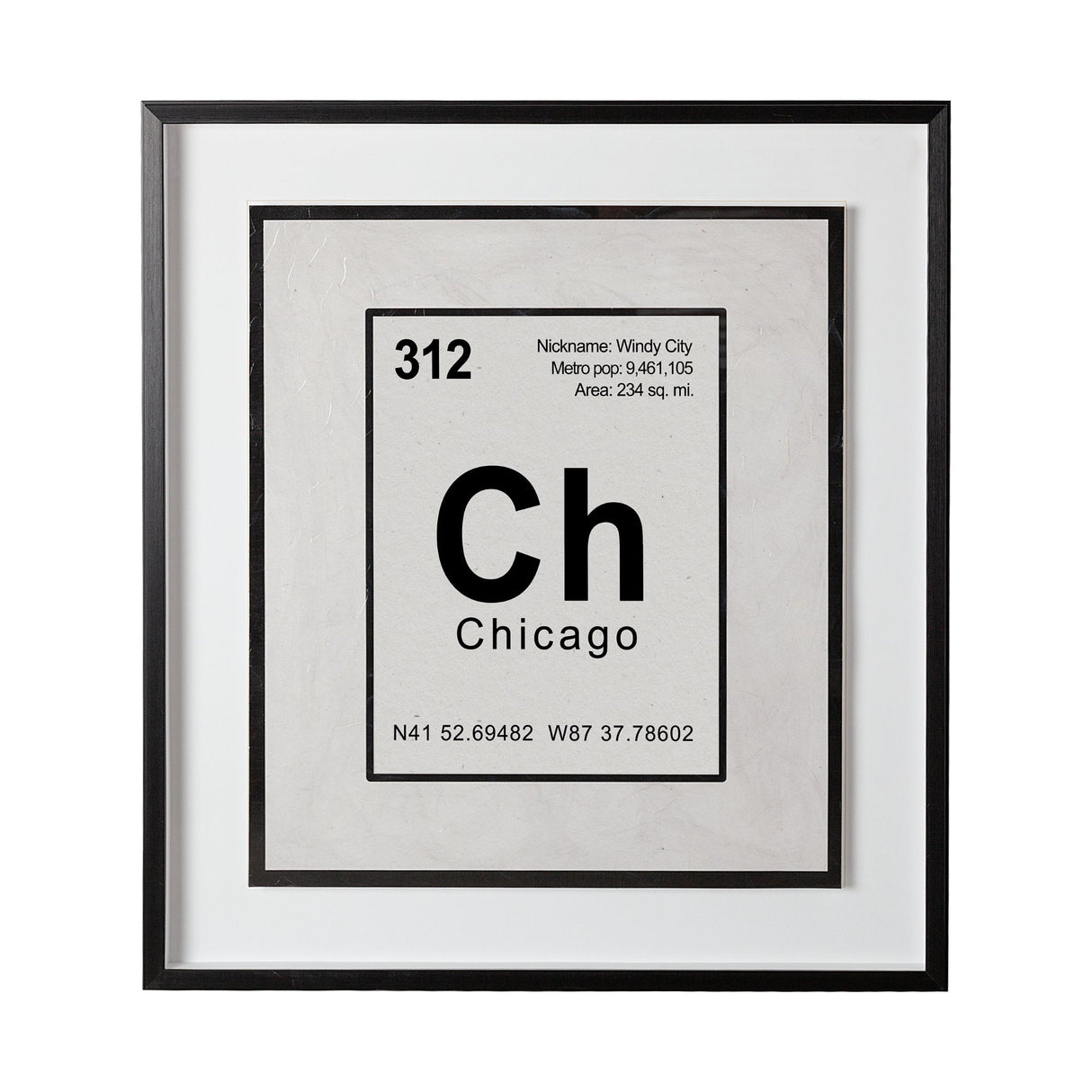Breaking Chicago B by THE Studio a Hand Embellished Textured Framed Art Print Matted under Glass by Mercana at Eve Furniture