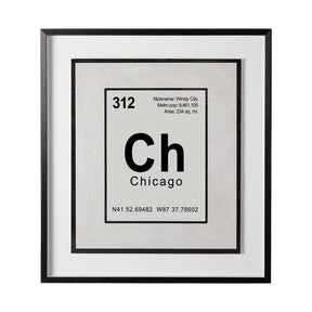 Breaking Chicago B by THE Studio a Hand Embellished Textured Framed Art Print Matted under Glass by Mercana at Eve Furniture