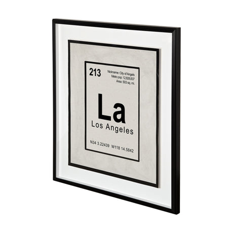Breaking Los Angeles B by THE Studio a Hand Embellished Textured Framed Art Print Matted under Glass by Mercana at Eve Furniture