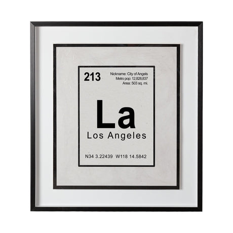 Breaking Los Angeles B by THE Studio a Hand Embellished Textured Framed Art Print Matted under Glass by Mercana at Eve Furniture