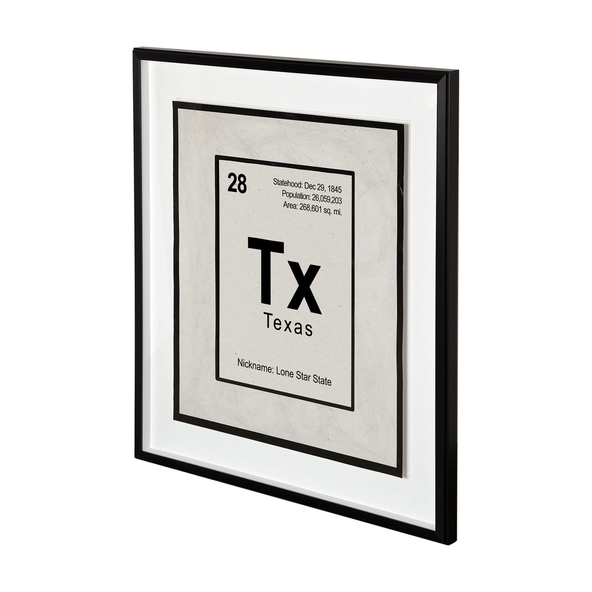 Breaking Texas B by THE Studio a Hand Embellished Textured Framed Art Print Matted under Glass by Mercana at Eve Furniture
