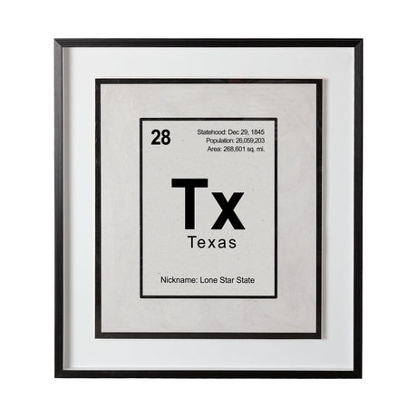 Breaking Texas B by THE Studio a Hand Embellished Textured Framed Art Print Matted under Glass by Mercana at Eve Furniture