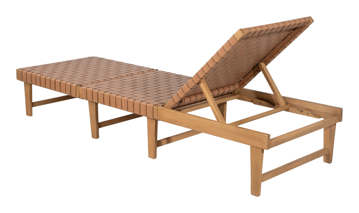 Breath Brown Outdoor Chaise Lounge by Zuomod at Eve Furniture