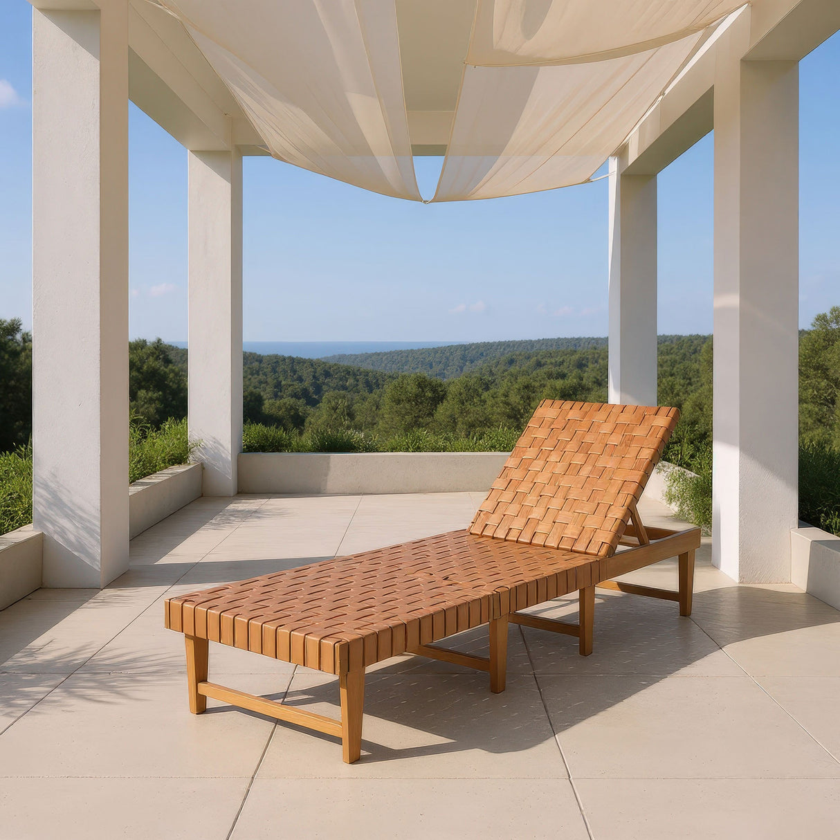 Breath Brown Outdoor Chaise Lounge by Zuomod at Eve Furniture