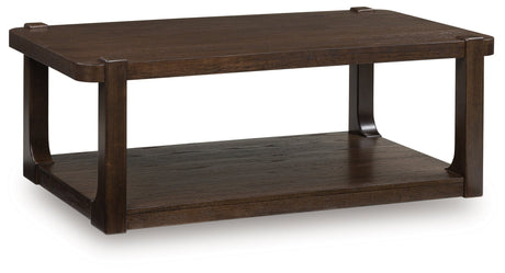 Breckington Dark Brown Coffee Table by Ashley at Eve Furniture