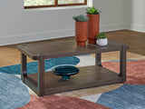 Breckington Dark Brown Coffee Table by ASHLEY FURNITURE at Eve Furniture
