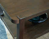 Breckington Dark Brown Coffee Table by ASHLEY FURNITURE at Eve Furniture