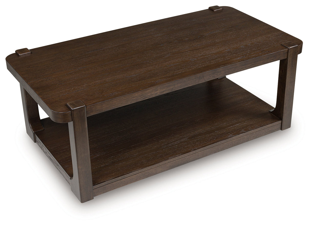Breckington Dark Brown Coffee Table by ASHLEY FURNITURE at Eve Furniture
