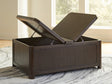 Breckington Dark Brown Coffee Table With Storage by Ashley at Eve Furniture