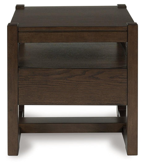 Breckington Dark Brown End Table by Ashley at Eve Furniture