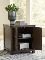 Breckington Dark Brown End Table by Ashley at Eve Furniture