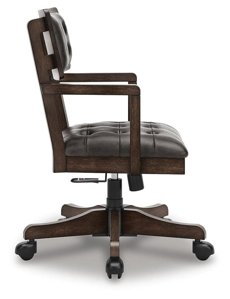 Breckington Dark Brown Home Office Desk Chair by Ashley at Eve Furniture