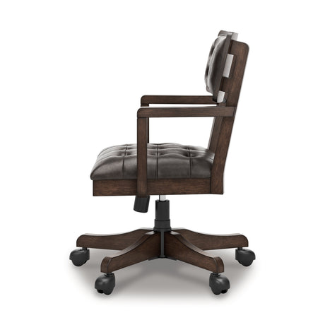 Breckington Dark Brown Home Office Desk Chair by Ashley at Eve Furniture