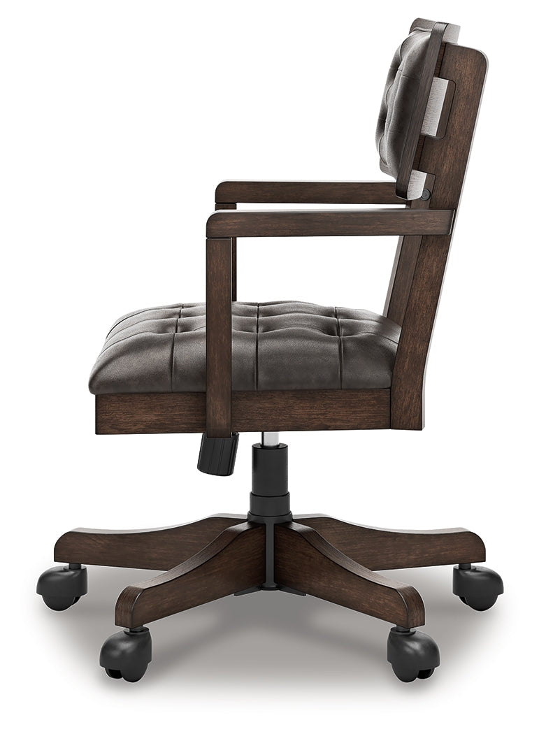Breckington Dark Brown Home Office Desk Chair by ASHLEY FURNITURE at Eve Furniture