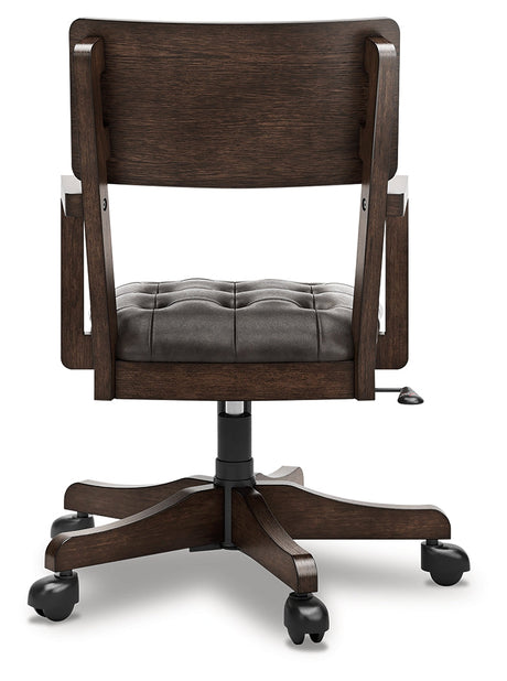Breckington Dark Brown Home Office Desk Chair by ASHLEY FURNITURE at Eve Furniture