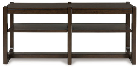Breckington Dark Brown Sofa Table by Ashley at Eve Furniture