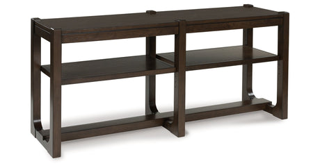 Breckington Dark Brown Sofa Table by Ashley at Eve Furniture