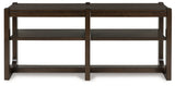 Breckington Dark Brown Sofa Table by ASHLEY FURNITURE at Eve Furniture