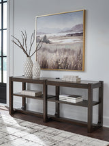 Breckington Dark Brown Sofa Table by ASHLEY FURNITURE at Eve Furniture