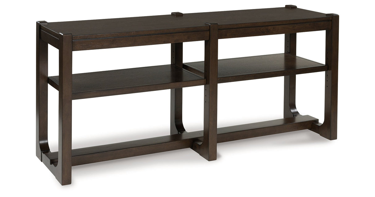 Breckington Dark Brown Sofa Table by ASHLEY FURNITURE at Eve Furniture