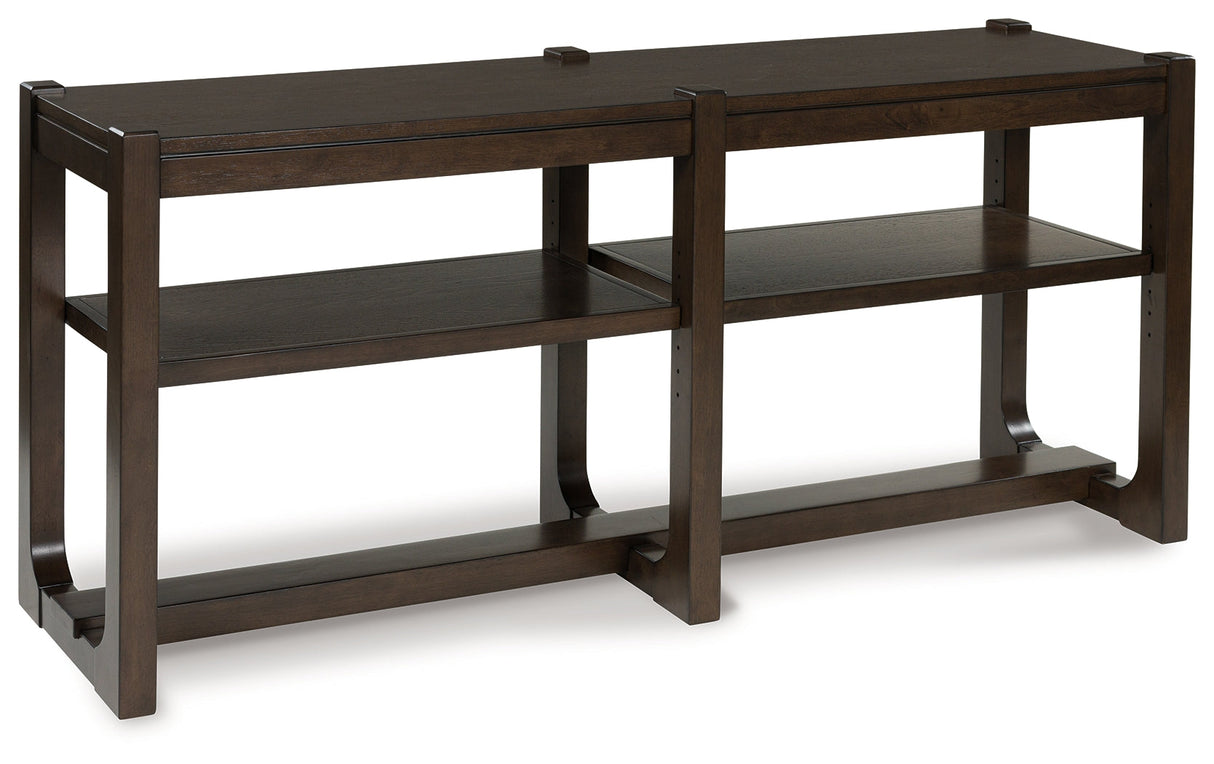 Breckington Dark Brown Sofa Table by ASHLEY FURNITURE at Eve Furniture