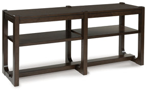 Breckington Dark Brown Sofa Table by ASHLEY FURNITURE at Eve Furniture