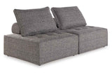 Bree Zee Brown 2-Piece Outdoor Sectional by Ashley at Eve Furniture