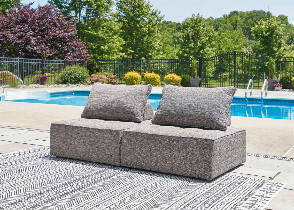 Bree Zee Brown 2-Piece Outdoor Sectional by Ashley at Eve Furniture