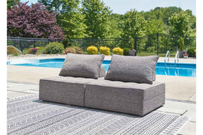 Bree Zee Brown 2-Piece Outdoor Sectional by Ashley at Eve Furniture