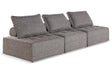 Bree Zee Brown 3-Piece Outdoor Modular Seating by Ashley at Eve Furniture