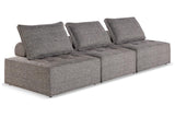 Bree Zee Brown 3-Piece Outdoor Modular Seating by Ashley at Eve Furniture