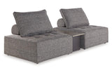 Bree Zee Brown 3-Piece Outdoor Sectional by Ashley at Eve Furniture