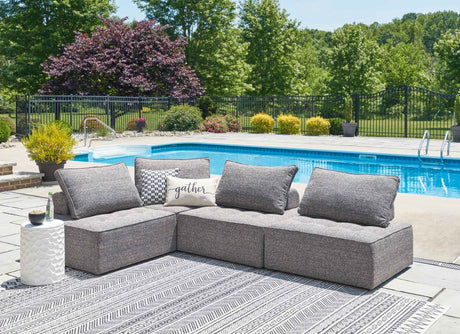 Bree Zee Brown 4-Piece Outdoor Sectional by Ashley at Eve Furniture