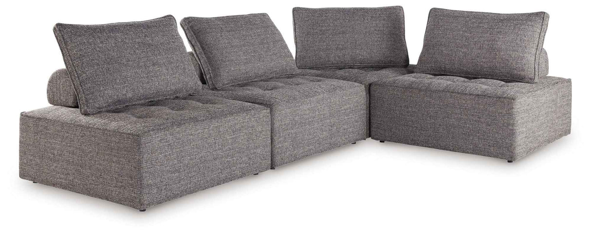 Bree Zee Brown 4-Piece Outdoor Sectional by Ashley at Eve Furniture