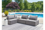 Bree Zee Brown 4-Piece Outdoor Sectional by Ashley at Eve Furniture